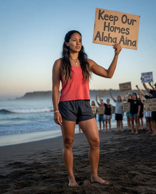 Out here on our beach with the whole crew fighting to keep my home from getting ripped away. System keeps coming for west-side families but we stand stubborn as the reef. This aina raised us and we protect our own no matter what. Real aloha is fierce. 🌊💪 #AlohaAina #ProtectOurHomes #WestSideStrong #KeepItPono